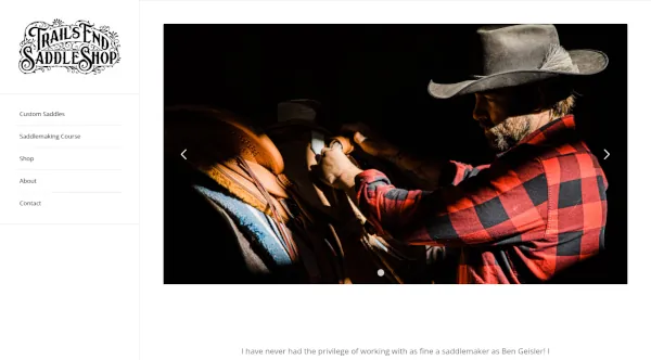 Screenshot of Western Saddle Maker & Silversmith project